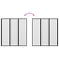 Shower Bath Screen Wall 55.5 x 52.0" 3 Panels Foldable