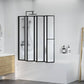 Shower Bath Screen Wall 55.1 x 66.1" 7 Panels Foldable with Towel Rack