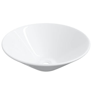Wash Basins 2 pcs White 16.5x16.5x5.5" Ceramic