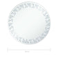 Bathroom Mirror Silver Glass 31.5 in Diameter Lights