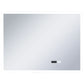 Bathroom Mirror Silver Glass, Aluminum 31.5 x 23.6 in Lights