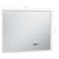 Bathroom Mirror Silver Glass, Aluminum 31.5 x 23.6 in Lights
