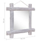 Mirror White Reclaimed wood, Glass 27.6 x 27.6 in