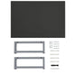 Bathroom Wall Shelf Gray Engineered wood 23.6 in x 15.7 in x 6.4 in