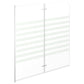 Bath Enclosure 47.2x55.1" Tempered Glass Stripe
