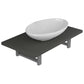 Bathroom Furniture Set Grey, White Engineered wood, Ceramic Medium