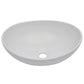Bathroom Furniture Set Grey, White Engineered wood, Ceramic Medium