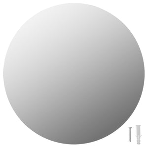 Wall Mirror Set of 2 Transparent Glass 15.7 inch Minimalist