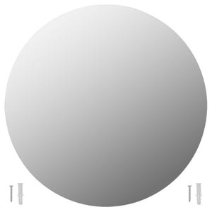 Wall Mirror Set of 2 Transparent Glass 19.7 in