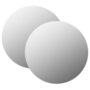 Wall Mirror Set of 2 Transparent Glass 27.6 in diameter