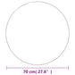 Wall Mirror Set of 2 Transparent Glass 27.6 in diameter