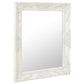 Wall Mirror White Wood, glass, engineered wood 19.7 x 23.6 in