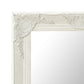 Wall Mirror White Wood, glass, engineered wood 19.7 x 23.6 in