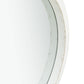 Wall Mirror White, Brown Faux Leather, Paulownia Wood, Glass Large