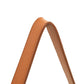 Wall Mirror White, Brown Faux Leather, Paulownia Wood, Glass Large
