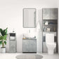 Bathroom Cabinet Concrete Gray Engineered Wood 23.6x13.0x24.0 in