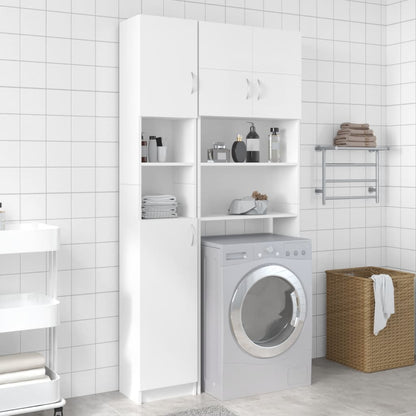 Bathroom Cabinet White Engineered Wood Tall Bathroom Cabinet