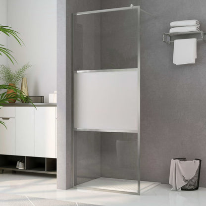 Walk-in Shower Wall with Half Frosted ESG Glass 45.3"x76.8"