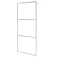 Walk-in Shower Wall with Whole Frosted ESG Glass 55.1"x76.8"