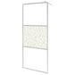 Walk-in Shower Wall ESG Glass with Stone Design 55.1"x76.8"