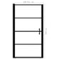 Shower Door Frost Tempered Glass 35.8"x76.8" Black