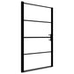 Shower Door Frost Tempered Glass 39.4"x70.1" Black