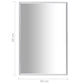 Mirror Silver Glass, PVC 23.6 x 15.7 in Durable Mirror