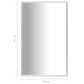 Bedroom Mirror Silver Glass, PVC 27.6 x 19.7 in Minimalistic