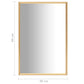 Mirror Gold Glass, PVC Medium Minimalistic Mirror Rectangular