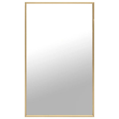 Mirror Gold Glass, PVC 39.4 x 23.6 in Minimalistic Mirror