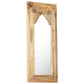 Mirror Natural Wood Solid Mango Wood, Glass 19.7 x 1.2 x 43.3 in