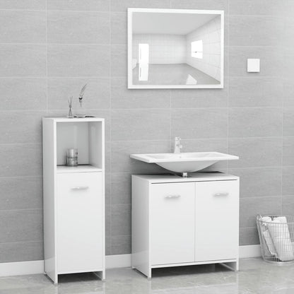 Bathroom Furniture Set White Engineered wood Standard