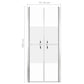 Shower Door Half Frosted ESG 29.9"x74.8"