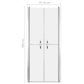 Shower Door Frosted ESG 29.9"x74.8"