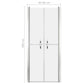 Shower Door Frosted ESG 33.9"x74.8"