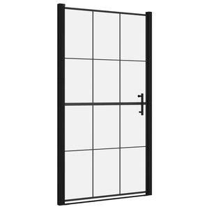 Shower Door Tempered Glass 39.4"x70.1" Black