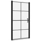 Shower Doors Tempered Glass 39.4"x70.1" Black