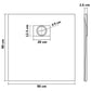Shower Base Tray SMC Brown 35.4"x35.4"