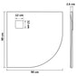 Shower Base Tray SMC Brown 35.4x35.4"