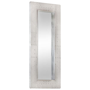 Aviator Mirror Silver Metal 43.3 in x 19.7 in Minimalistic