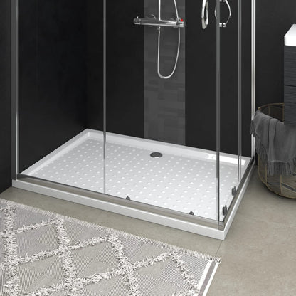 Shower Base Tray with Dots White 31.5"x47.2"x1.6" ABS