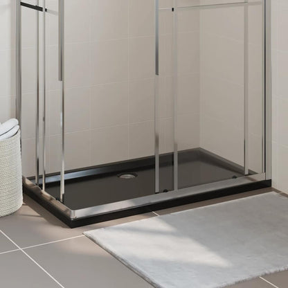 Rectangular ABS Shower Base Tray Black 27.6"x47.2"
