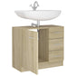 Sink Cabinet Sonoma Oak Engineered Wood 24.8x11.8x21.3 in Storage