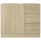 Sink Cabinet Sonoma Oak Engineered Wood 24.8x11.8x21.3 in Storage