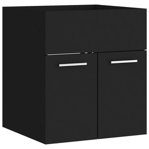 Sink Cabinet Black Engineered wood 16.1 x 15.2 x 18.1 in