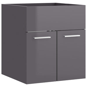 Sink Cabinet High gloss grey Engineered wood Small Sink Cabinet