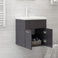 Sink Cabinet High gloss grey Engineered wood Small Sink Cabinet