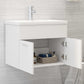 Sink Cabinet White Engineered Wood Medium Sink Cabinet