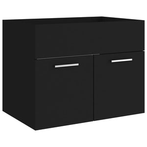Sink Cabinet Black Engineered Wood Medium Sink Cabinet