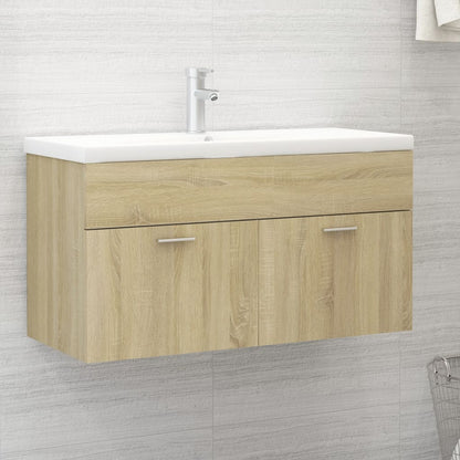 Sink Cabinet Sonoma oak Engineered wood 35.4 x 15.2 x 18.1 in